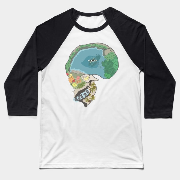 Skull Island Baseball T-Shirt by zody